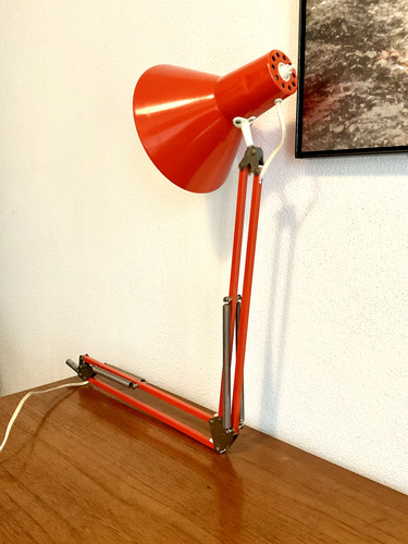 Orange vintage klemmlampe - orange, vintage-klemmlampe