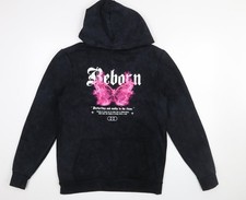 Schwarzer Pullover Hoodie
