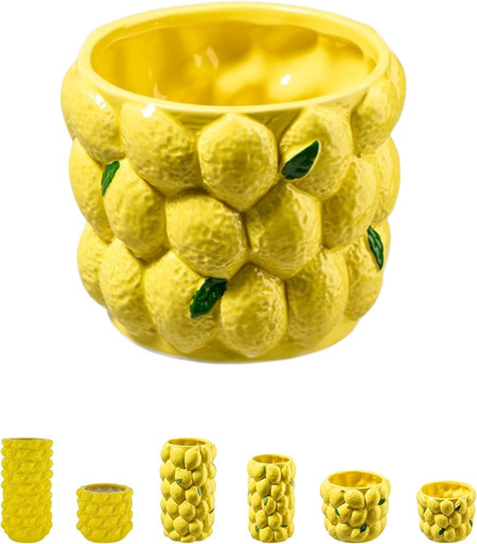 Keramik vase zitronen design - vase,