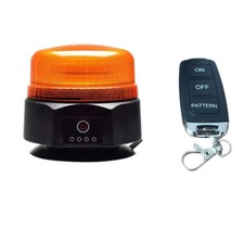 LED Rundumleuchte Akku  Magnet + Saug Befestigung  220km/h Blaulicht Warnleuchte