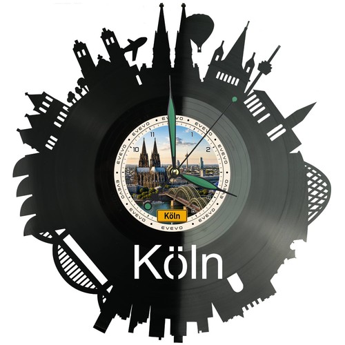Köln wanduhr skyline kölner - köln,