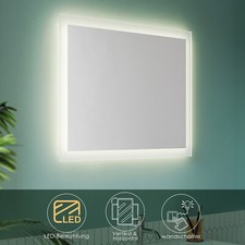 Badspiegel mit Beleuchtung 80x60 Badezimmerspiegel LED Lichtspiegel Neutralweiß