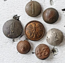 7 ALTE  MILITÄRKNÖPFE - TOP