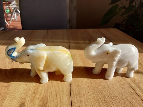 Elefanten figuren aus marmor - figuren,