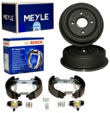 2xMEYLE BREMSTROMMELN Ø200mm+BOSCH BREMSBACKENSATZ VW LUPO POLO 6N AROSA IBIZA 3