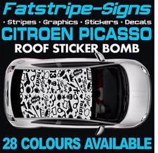 passend für CITROEN PICASSO GRAFIK AUFKLEBER BOMBE DACH AUFKLEBER STREIFEN XSARA