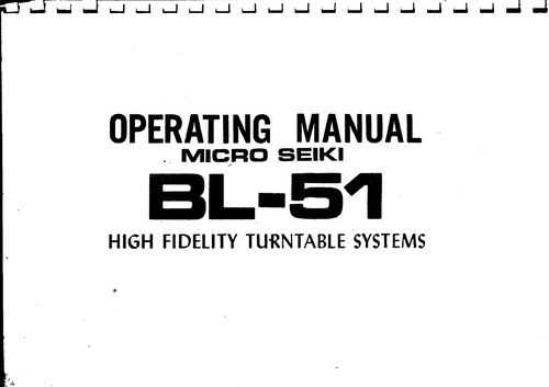 Operating manual micro - micro, seiki