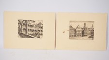 Paar alte original Radierungen