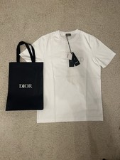 Original Christian Dior CD Icon T-Shirt Regular Fit Baumwolle in Weiß Gr. XS/M