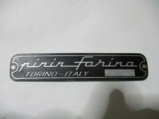 Schild Typenschild Pininfarina Oldtimer Alfa spider fiat Ferrari Hardtop s92
