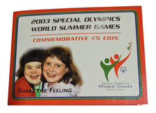 IRLAND IRELAND 5 EURO € 2003 SPECIAL OLYMPICS COLORED FARBE BU IM BLISTER