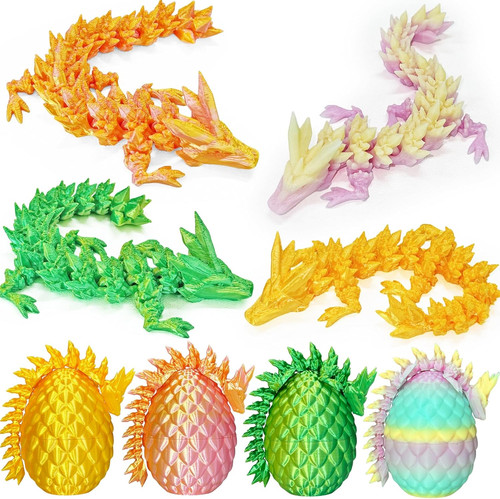 4er gedruckter drache mit - 4er, 3d-gedruckter
