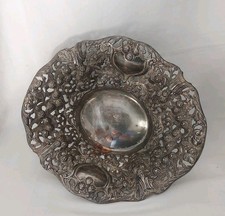Antiker Jugendstil Schale/Obstkorb aus versilberten Durchbruch Arbeit Schüssel 