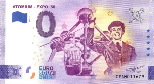 Euro schein belgien atomium - euro,