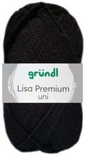50 Gramm Gründl Wolle Lisa Premium Uni Farbauswahl