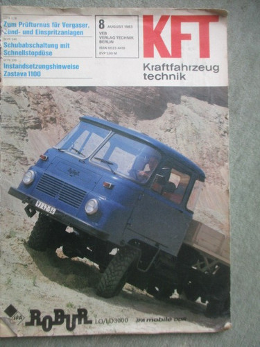 Kft 1983 zastava 1100 - 8/1983, robur