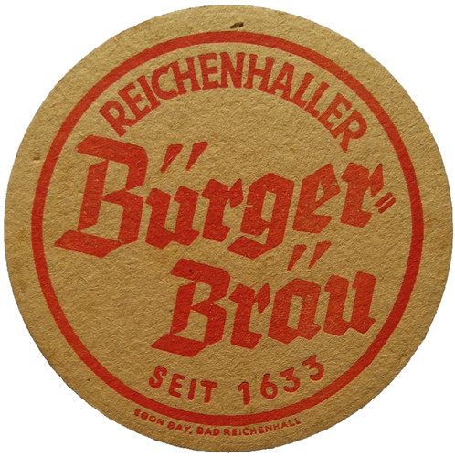 Alter bierdeckel bürger bräu - bürger,