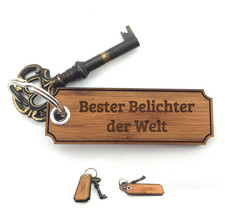 Anhänger Belichter - Geschenk Schlüssel aus Holz Taschen Diplom Berufsschule
