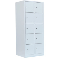 Schließfachschrank Schulspind Wertfachschrank Spind 10 Fächer Lichtgrau 523920