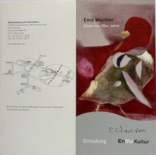 Emil Wachter signiert +2012 Kunst Karte Original Signatur Autogramm Unterschrift