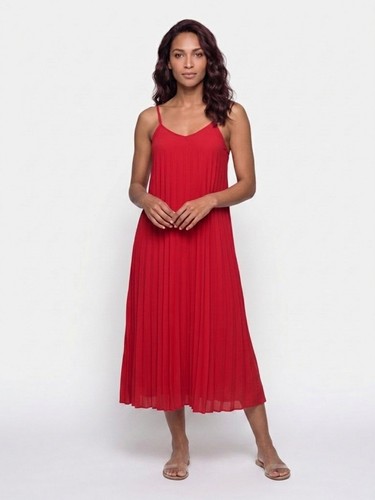 Hailys damen plissee kleid rot - hailys,