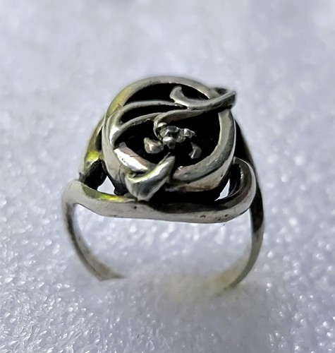 Silberring mit schwarzem stein - mit,