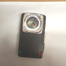 Alte Taschenlampe Grün Metal / Signalfarbe Rot-Grün  Vintage Automobil