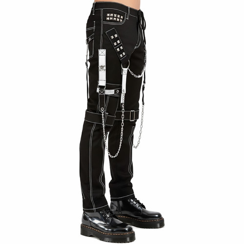 Men black punk rock - men’s,