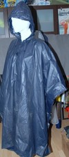 TOP Unisex PVC Regencape Kapuze Regenmantel Regenjacke Regen Jacke Mantel L / XL