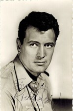 ROCK HUDSON - Original handsigniertes Autogramm auf Karte 9x14 (1294)