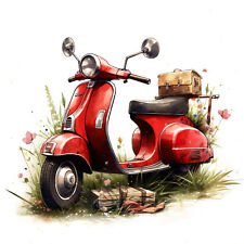 Deko Bild Vintage Retro Vespa