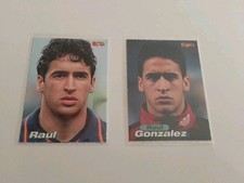 2 Bravo Sport Karten Cards RAUL Gonzalez Real Madrid 90er Jahre, Rookie Card? 