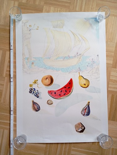 Salvador dali ship and fruits - dali,