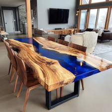 Luxus Blau Harz River Table