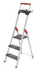 Hailo L100 TopLine Alu-Sicherheits-Stehleiter 3 XXL Stufen Aluleiter Leiter NEU