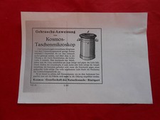  Gebrauchsanleitung Kosmos-Taschen-Mikroskop