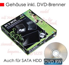 EXTERN USB FESTPLATTENGEHÄUSE FÜR S-ATA HDD INKLUSIVE DVD-ROM DVD-RW LAUFWERK