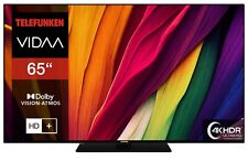 Telefunken 65 Zoll Fernseher VIDAA Smart TV 4K UHD HDR Dolby Vision Dolby Atmos