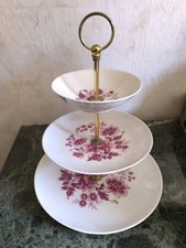 Etagere Vintage ♥️ weiß Blumen ♥️ Süßigkeiten Muffins