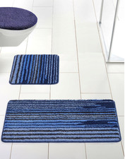 3 tlg. Badematte Gr. 6 Stand-WC Vorleger + Matte 50/90cm + Deckelbezug Neu