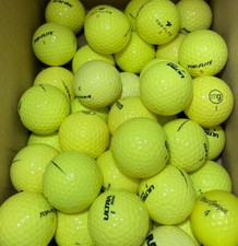 36 gelbe Lakeballs im  Markenmix AAAA