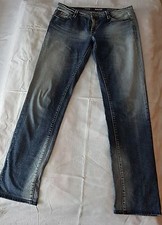 Dunkelblaue Jeans von Miss Sixty, Claudia, slim, straight, Größe 29,stone washed