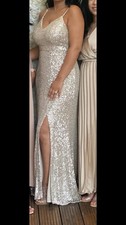 Goldenes Damen Abendkleid mit