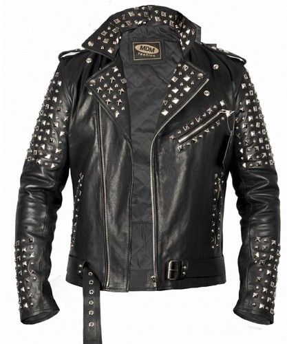 Lederjacke mit nieten - lederjacke,