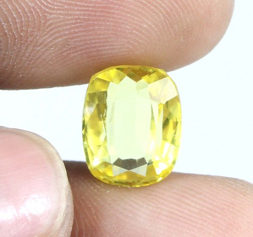 Natürlicher gelber saphir - gelber,