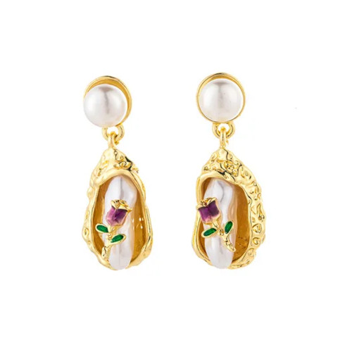 Vintage ohrringe tulpe - vintage,