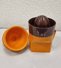 Ikos Plastic - Zitronenpresse Zitruspresse - orange braun -  Space Age Vintage
