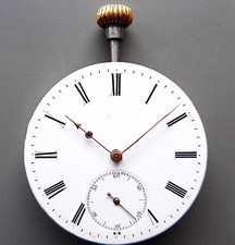 gutes SEPARATES  UHRWERK, "open face" Taschenuhr mit Drücker, 18 ''', ca. 1900