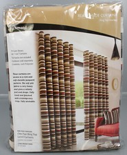 Alan Symonds Chenille-Jaquard-Vorhang Set Streifen 168 x 229cm Gardine B12-Rot