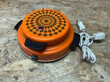 großes Waffeleisen PRIVILEG Elektra EWA 33H 1000 Watt Vintage orange